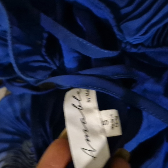 Amable x Mable Austyn Dress Mini Ruffled Tiered Blue S - Picture 7 of 11